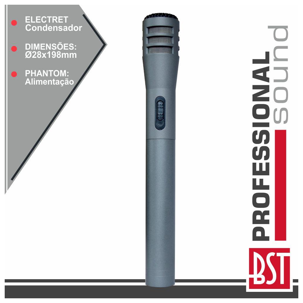 Microfone Condensador Electret 1.5v Phantom Bst