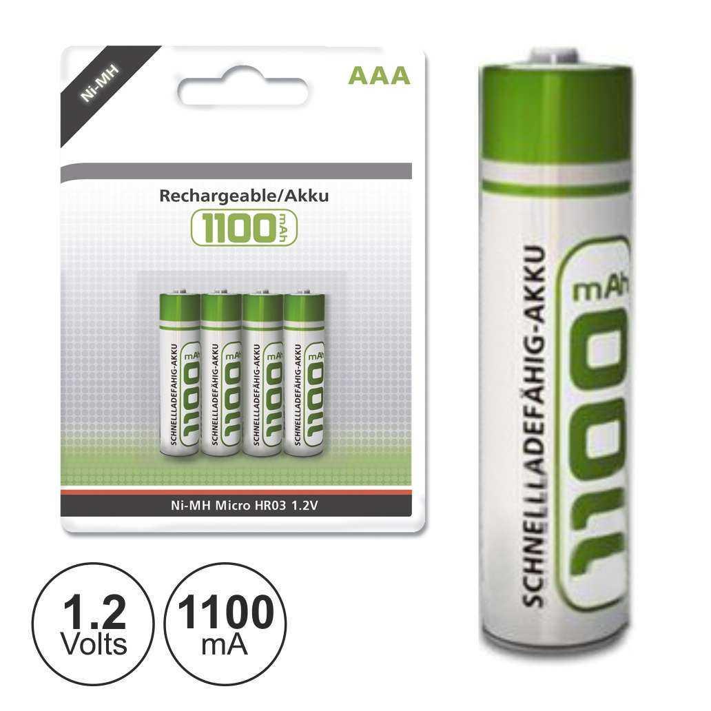 Bateria Ni-Mh Aaa 1.2v 1100ma 4x Blister