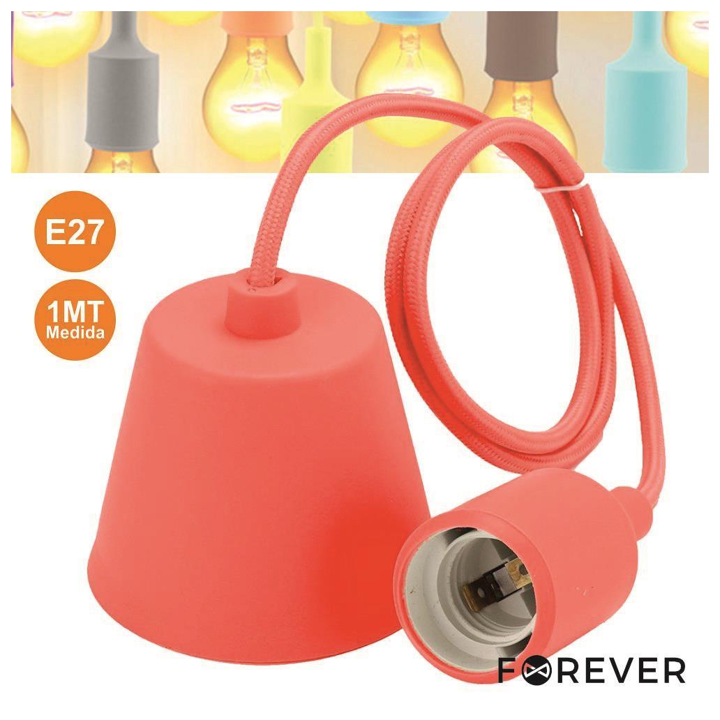 Candeeiro Vermelho Para Lampada E27 Em Silicone