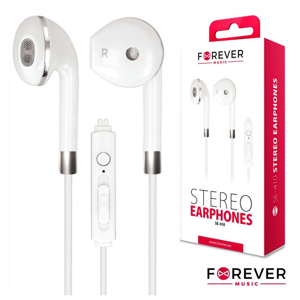 Auriculares Stereo Forever  C/ Fios C/ Micro Branco