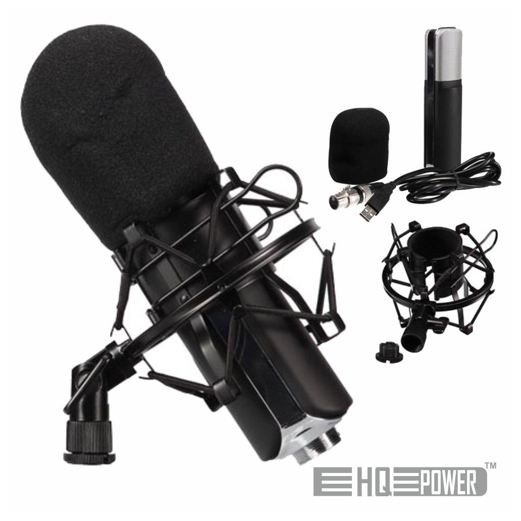 Microfone Condensador Cardióide C/ Proteção Hq Power