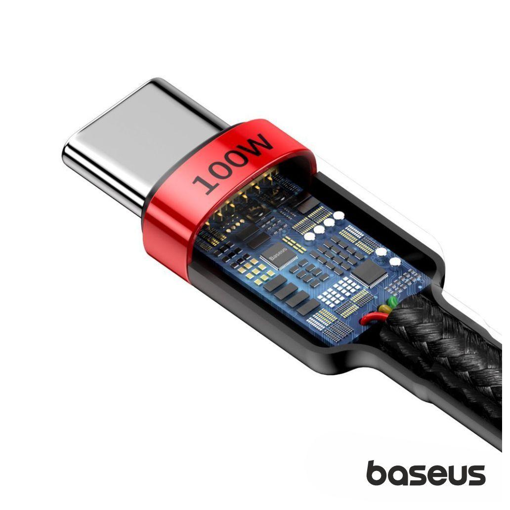 Cabo USB-C 2.0 PD Macho P/ USB-C PD Macho 5A 2m 100W BASEUS