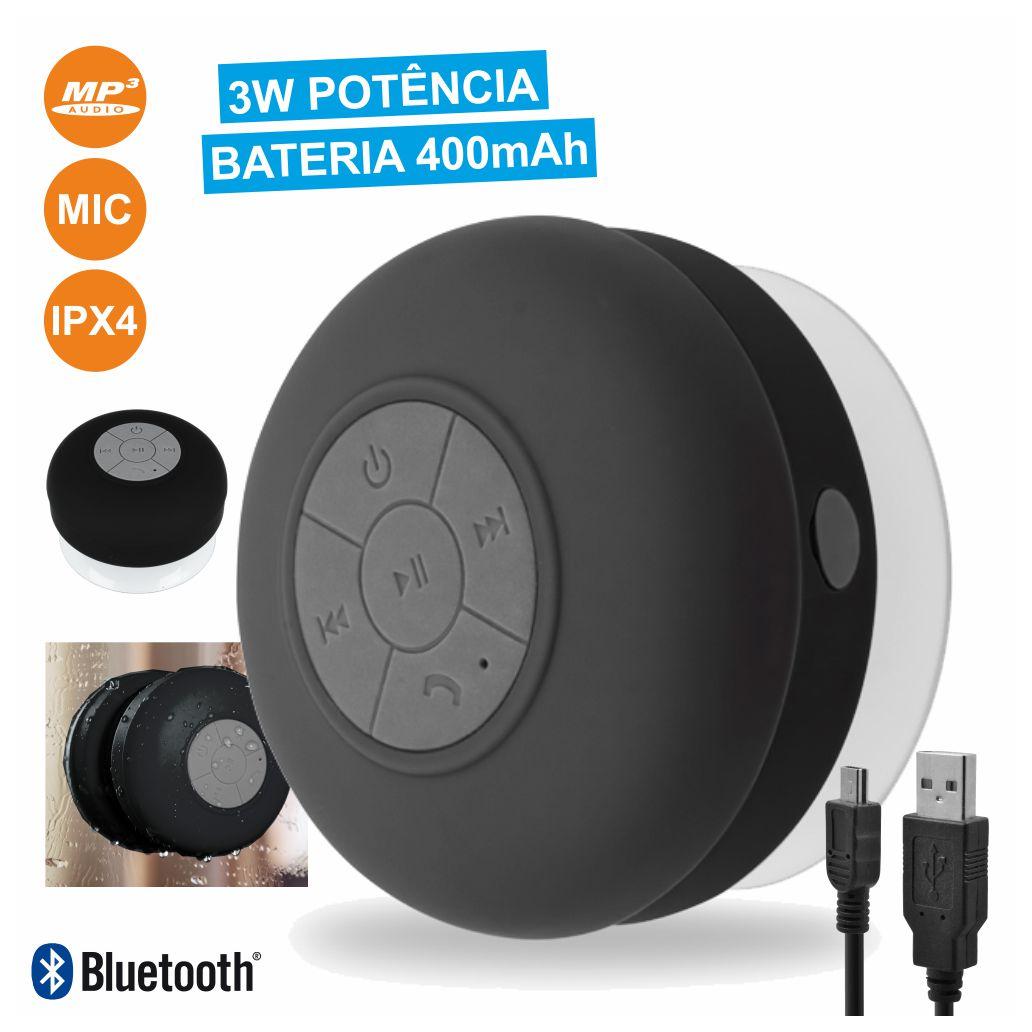 Coluna Portátil Bluetooth Táctil Cinzento 