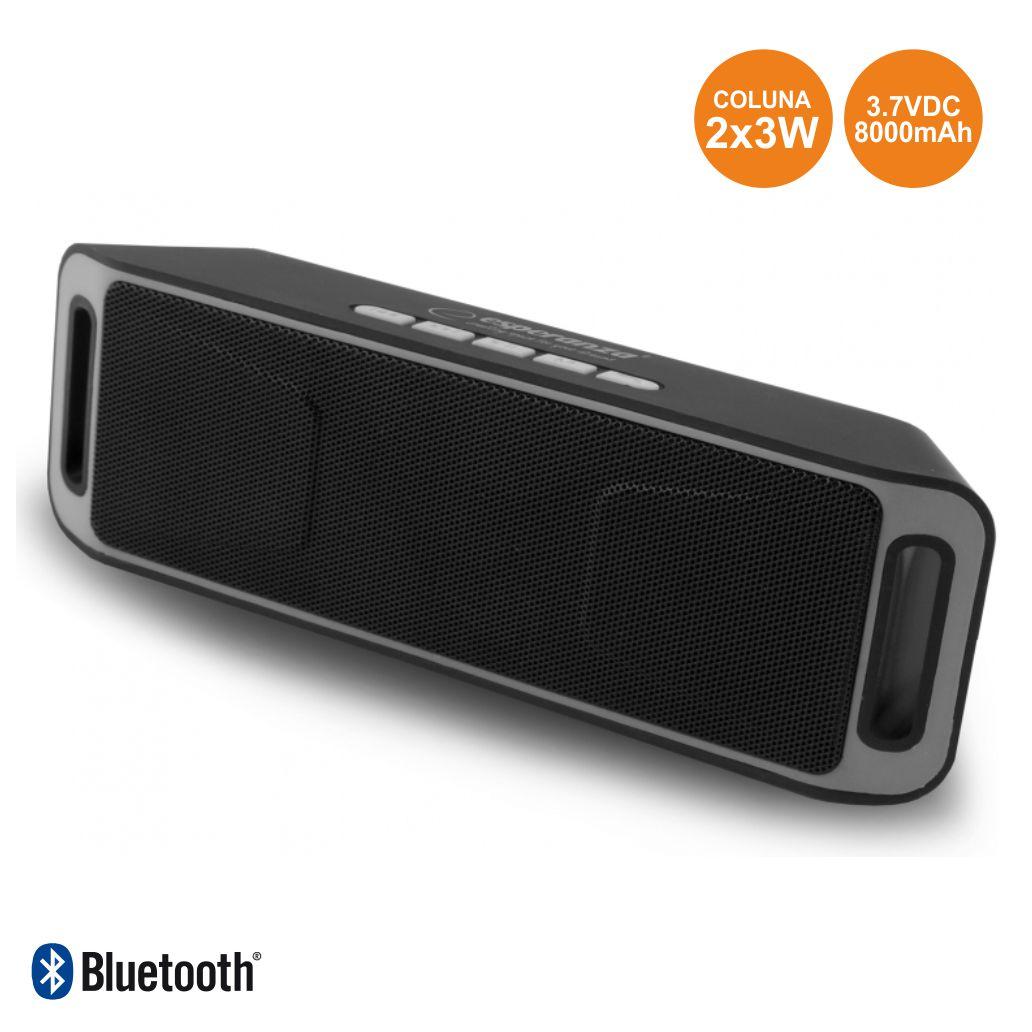Coluna Bluetooth Portátil 5w Usb/Sd/Fm/Aux/Bat Leds - Div