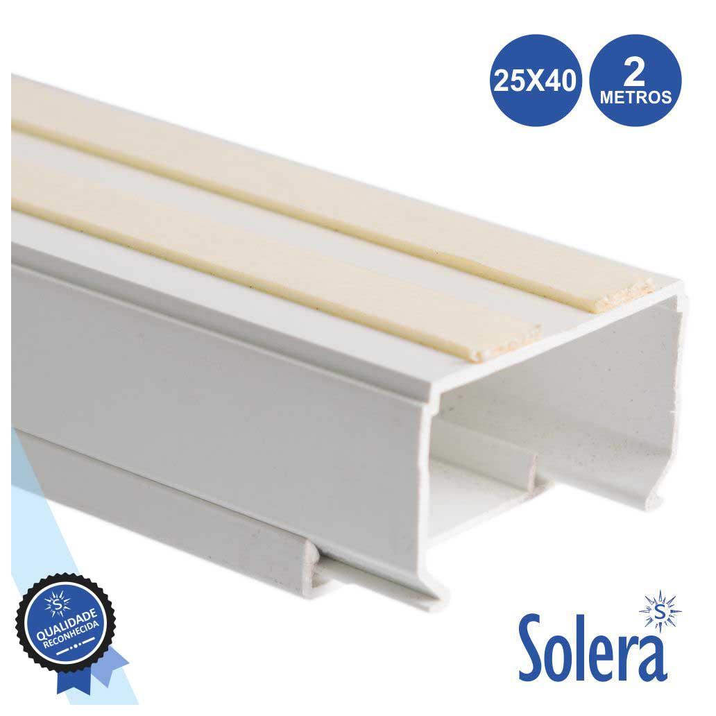 Calha Técnica Pvc C/ Adesivo 25x40mm 793mm² 2m Solera