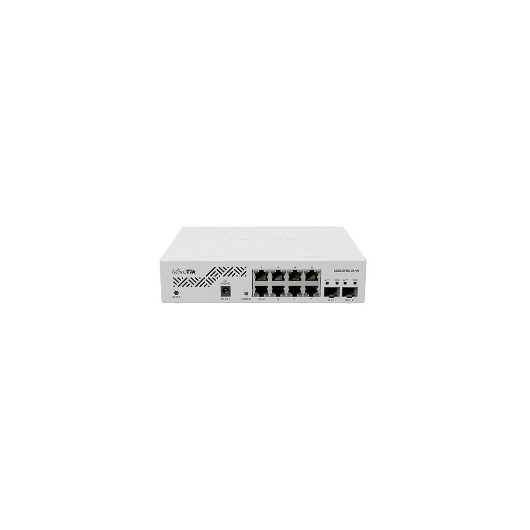 Hub Switch 8 Portas Mikrotik Cloudsmart 610-8G-2S+In