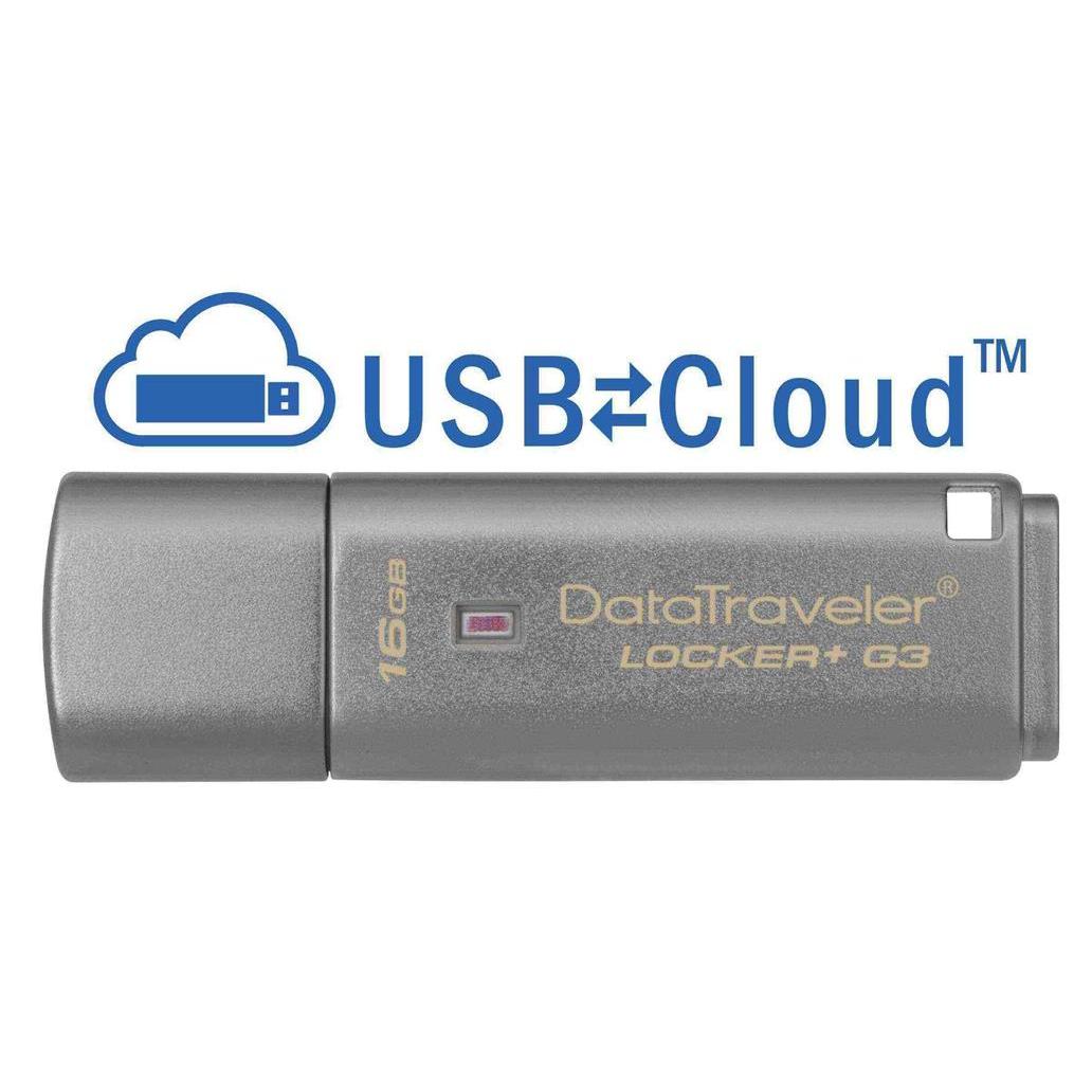 Pen drive 16gb Kingston Datatraveler Locker+ G3 C/Hwencript