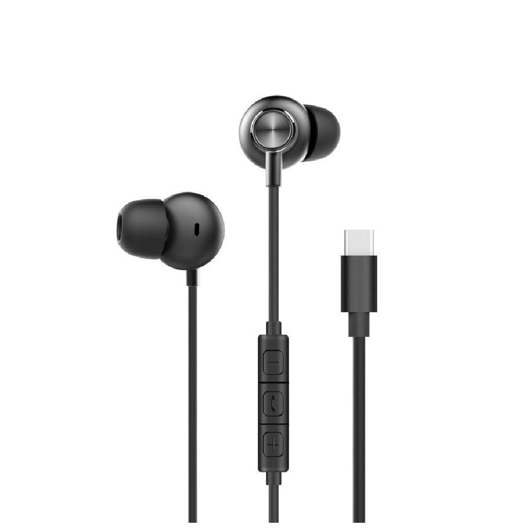Auriculares Forever Stereo C/Controlo Volume Preto