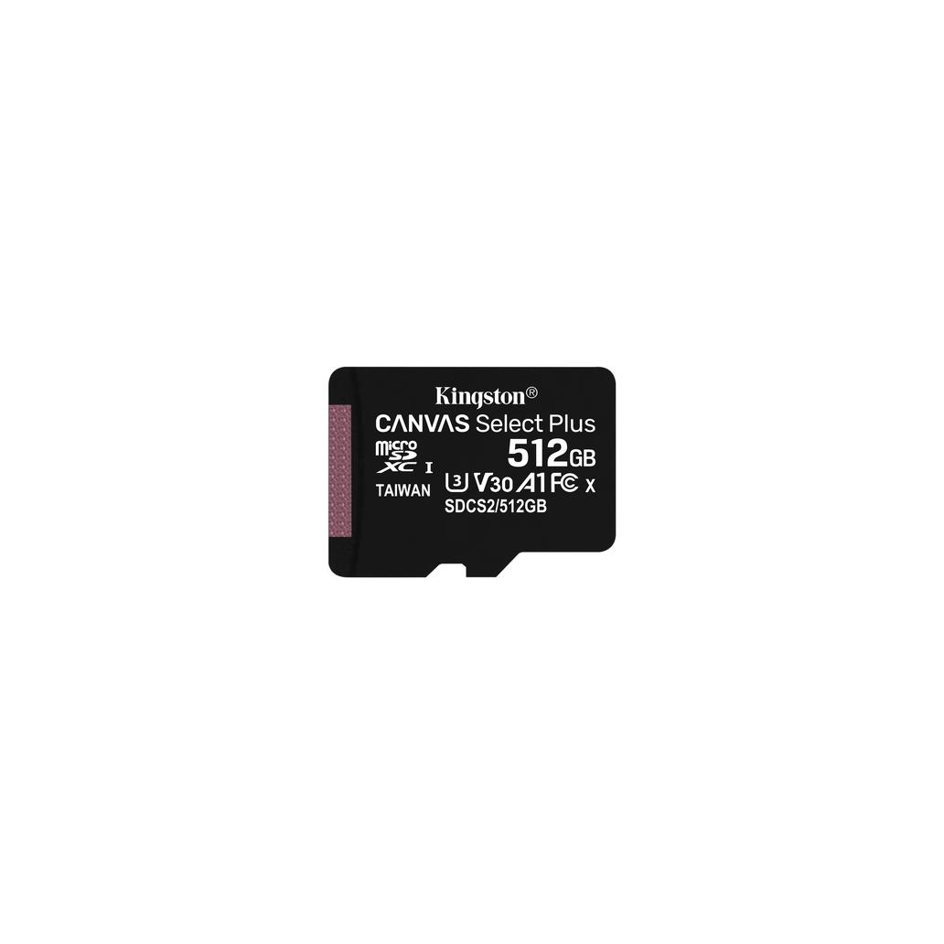 Cartão Memória MicroSD Canvas Select Plus KINGSTON 512Gb