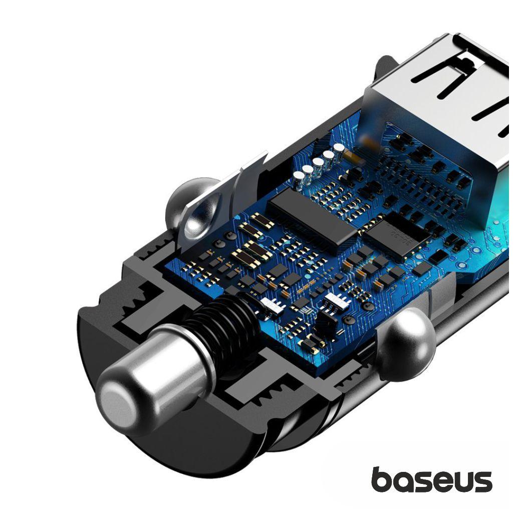 Adaptador Isqueiro 12-24V USB 4.0 / USB-C PD 3.0 5A BASEUS