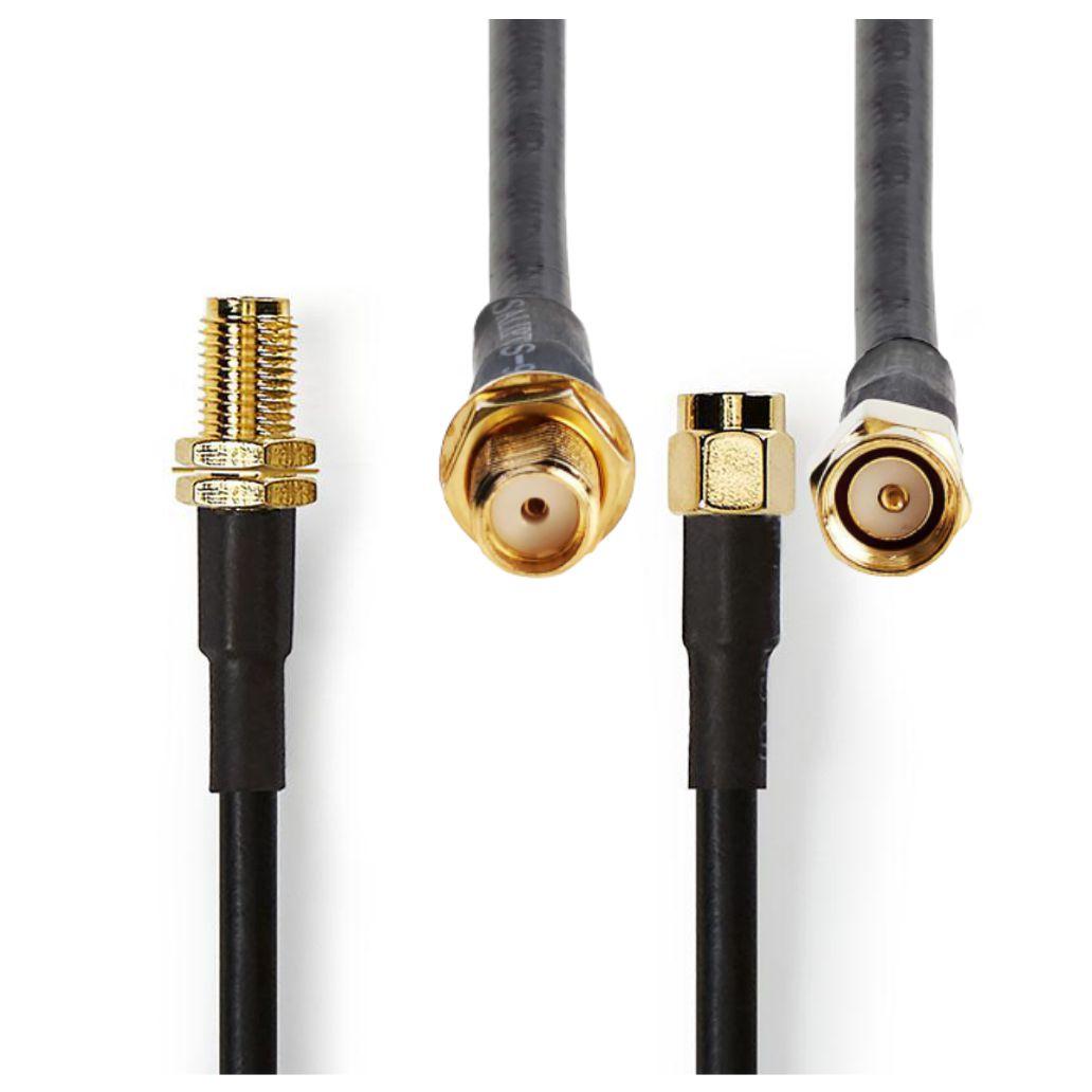 Cabo De Antena HSR-200 SMA Macho - SMA Fêmea 15M NEDIS