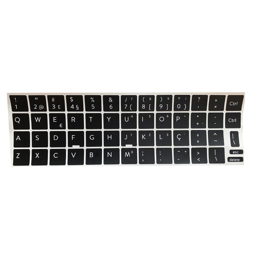 Autocolante Para Teclado Em Português Preto