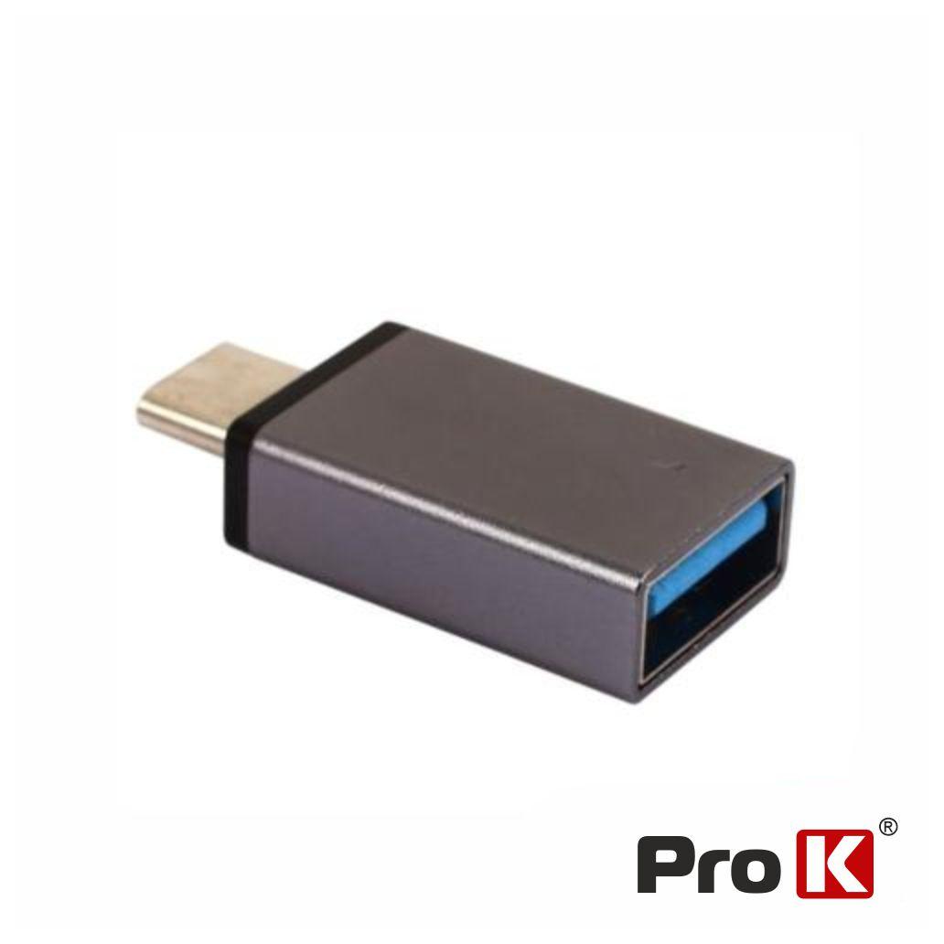 Adaptador Micro USB-B Macho / USB-A 3.0 Fêmea PROK