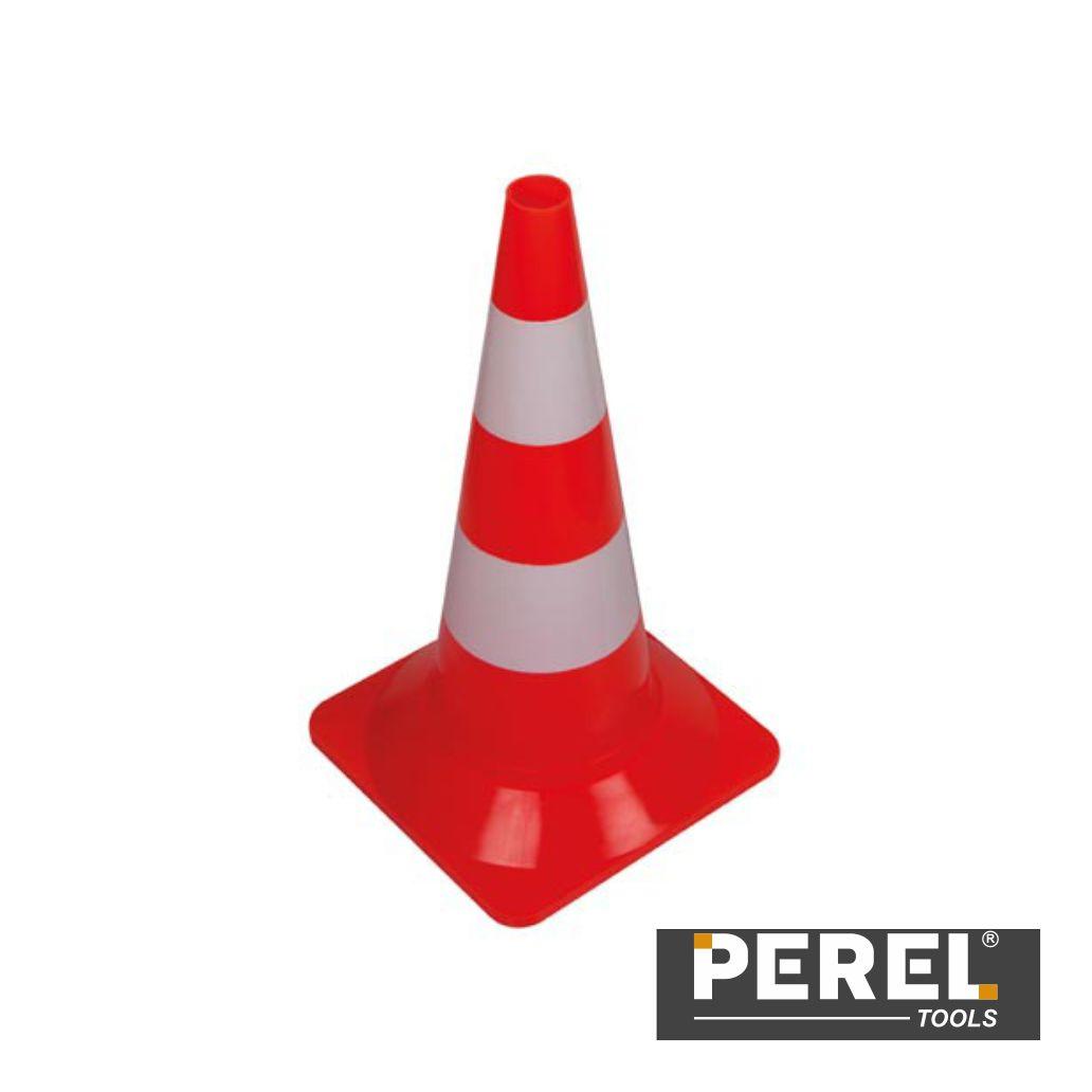 Cone De Sinalização Vermelho/Branco - 50 Cm - PEREL