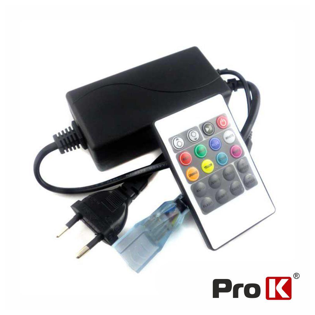 Controlador P/ Fita LEDS RGB 220v C/ Comando PROK