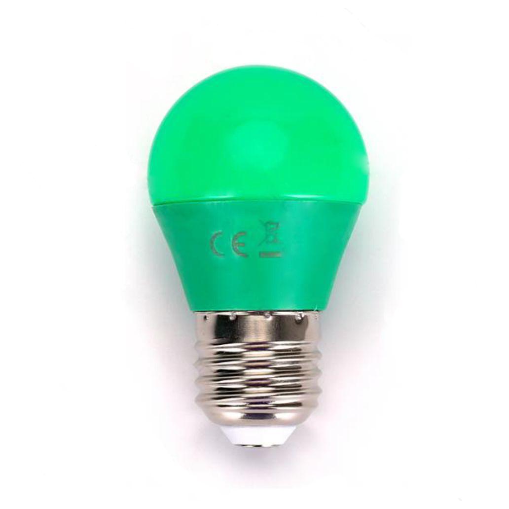 Lâmpada E27 4W= 30W 230V LED Verde