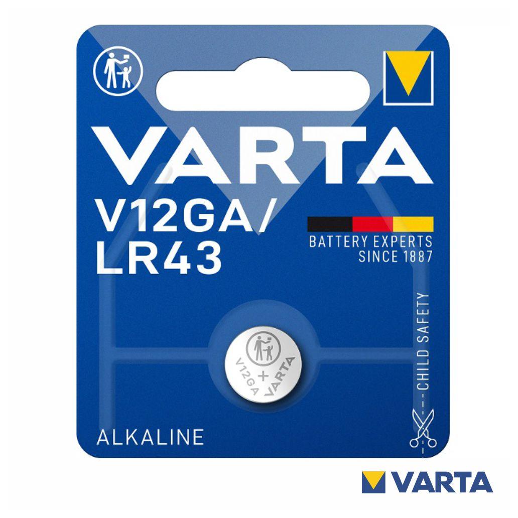Pilha Alcalina Botão LR43/AG12/V12GA/L1142 1.5V VARTA
