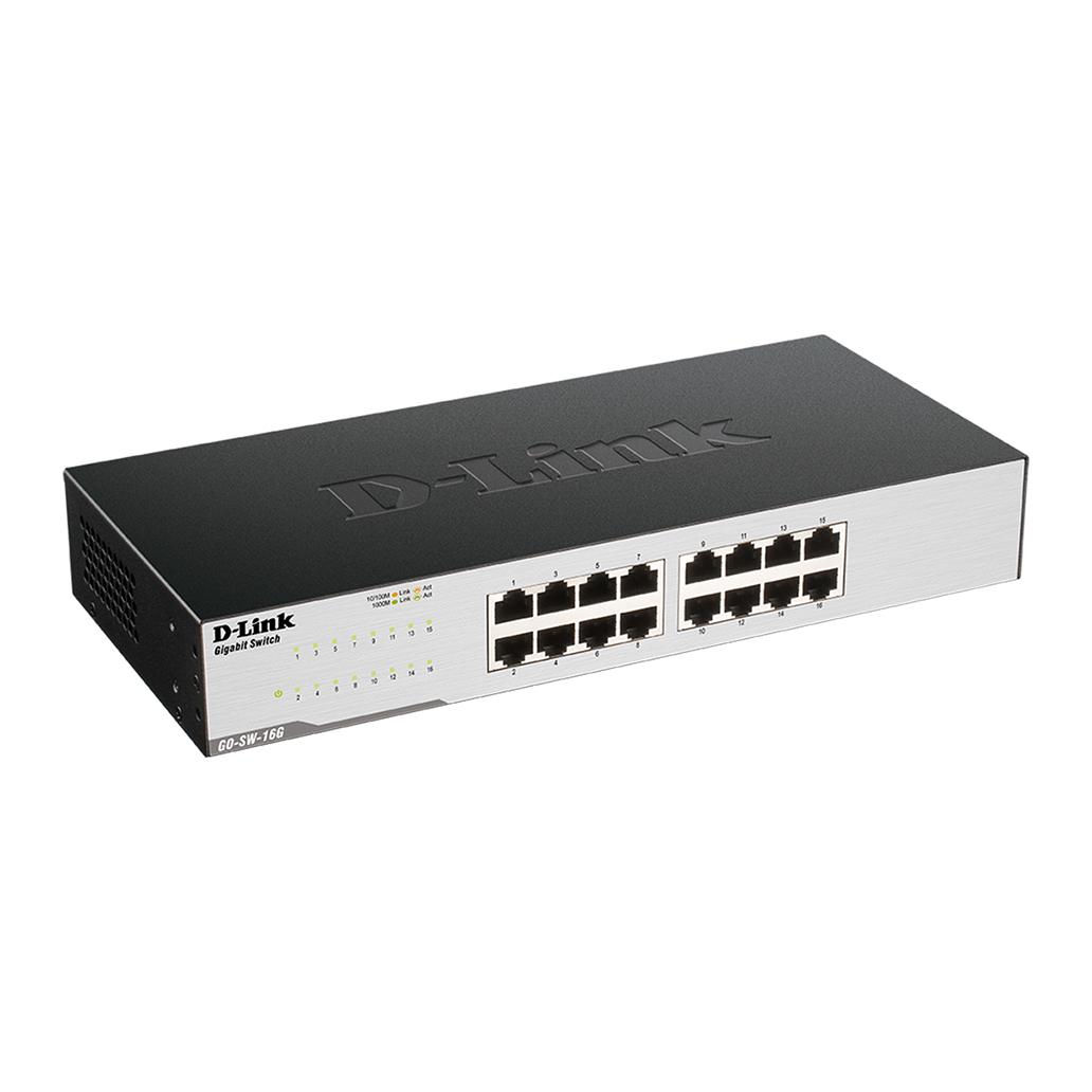 Switch Rede D-Link 16 Portas Gigabit Ethernet Preto