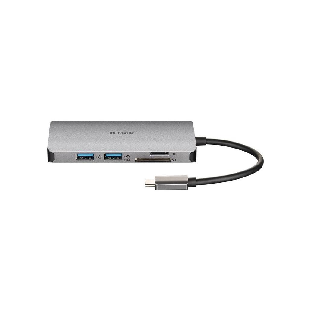 Hub D-Link 6 em 1 Leitor Sd MicroSd Hdmi 4K Usb-C Usb 3.0