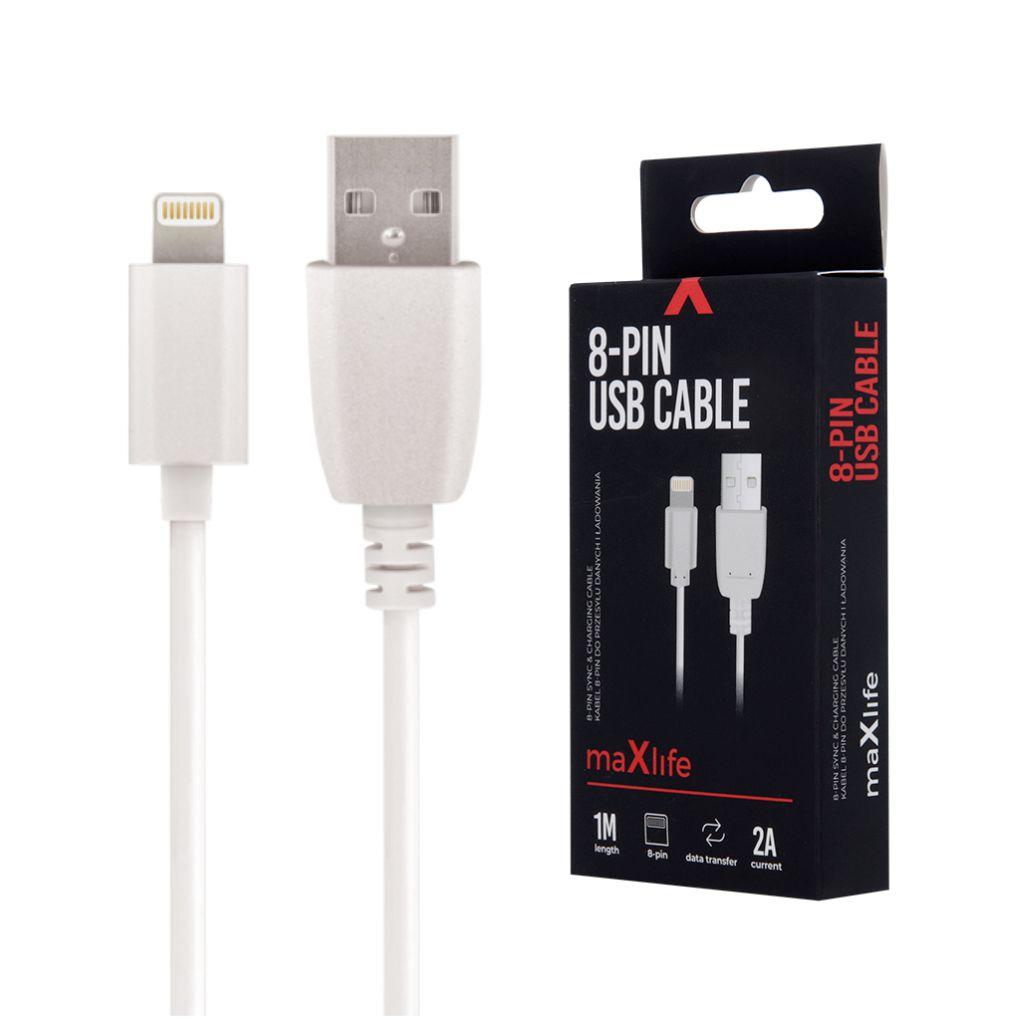 Cabo USB-A 2.0 2A Macho / Lightning Branco 1m