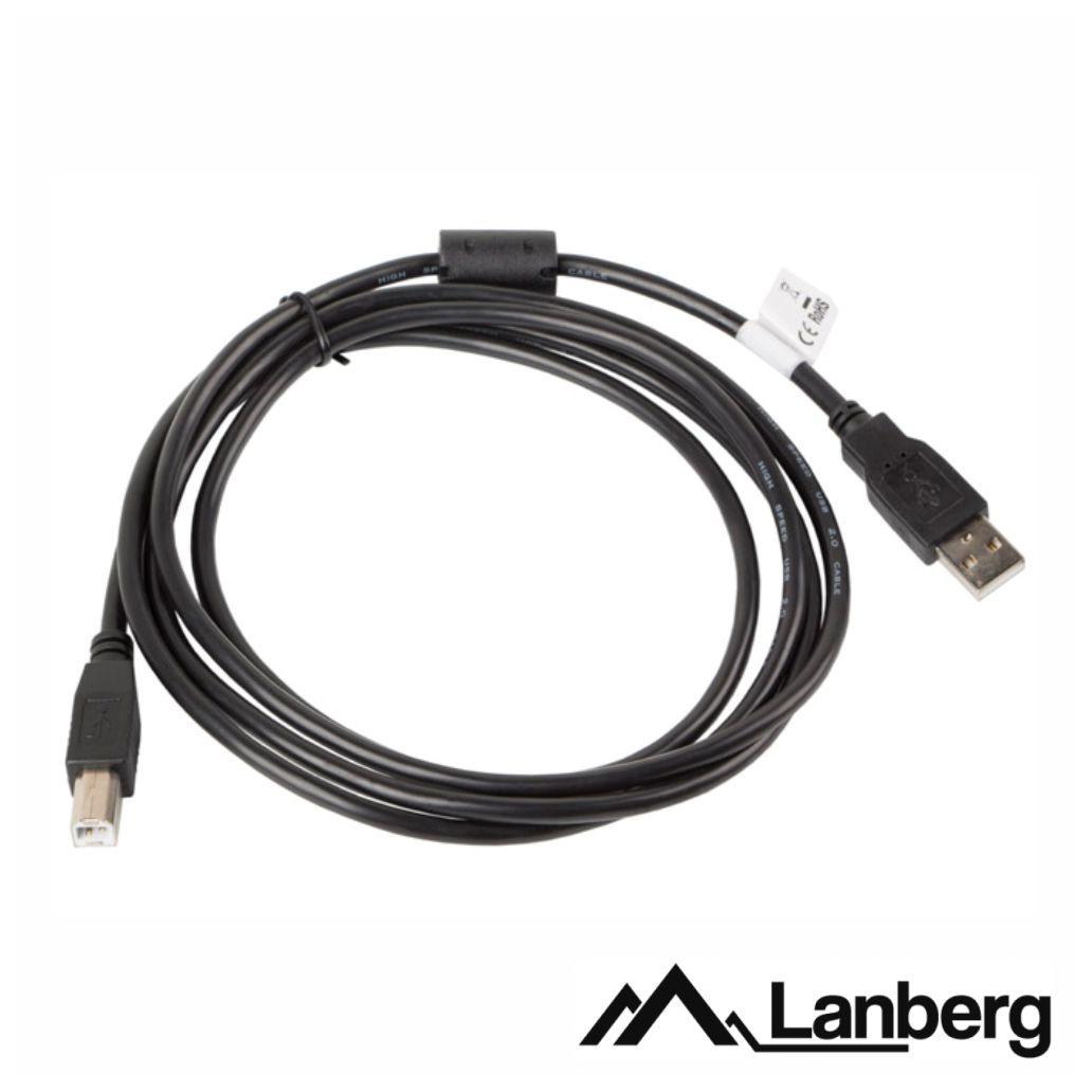 Cabo USB-A 2.0 Macho / USB-B Macho 1.8m LANBERG