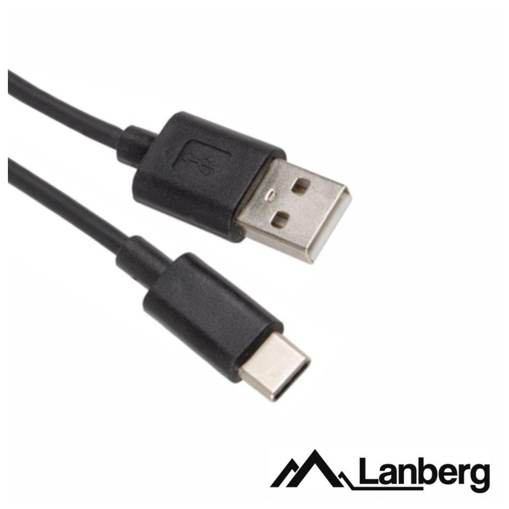 Cabo USB-A 2.0 Macho / USB-C Macho 1m Preto LANBERG