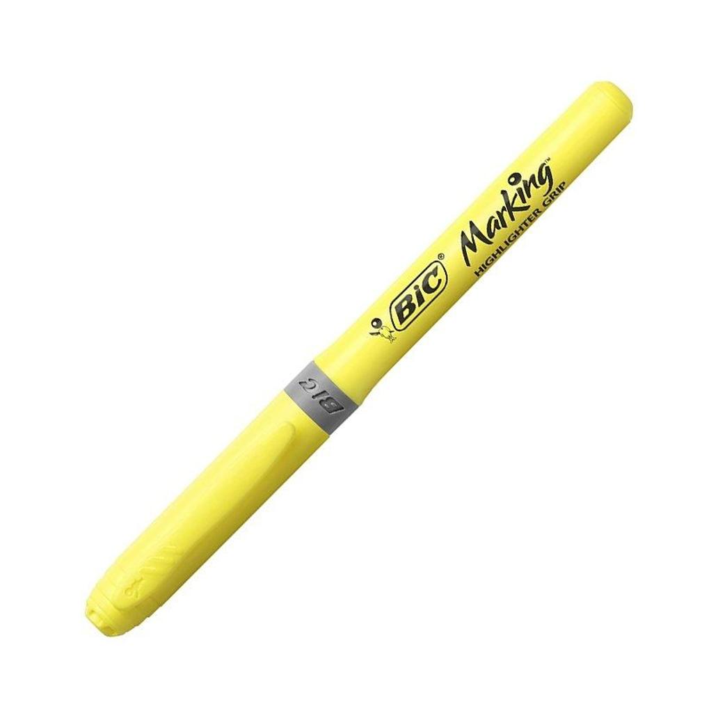Marcador Fluorescente Bic Marking Highlighter Grip Amarelo