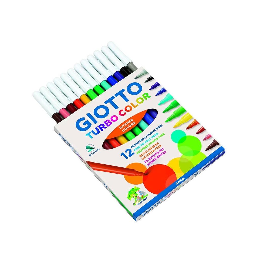 Marcadores Giotto Turbo Color Laváveis 12 Cores