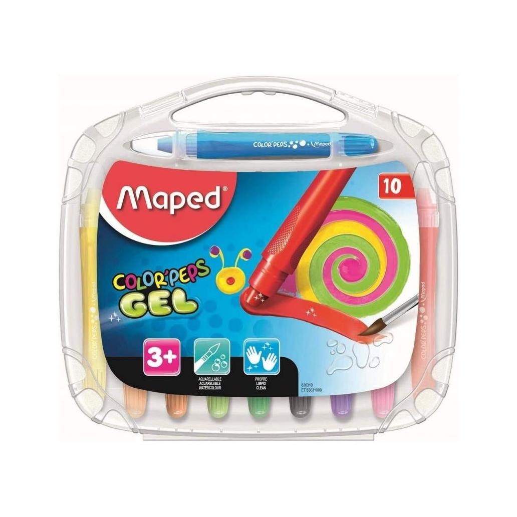 Lápis De Gel Maped ColorPeps Acuarelável 10 Cores Vivas