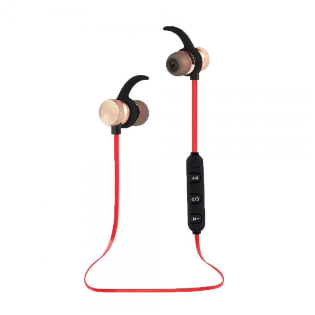 Auriculares Bluetooth S/ Fios Preto/Vermelho