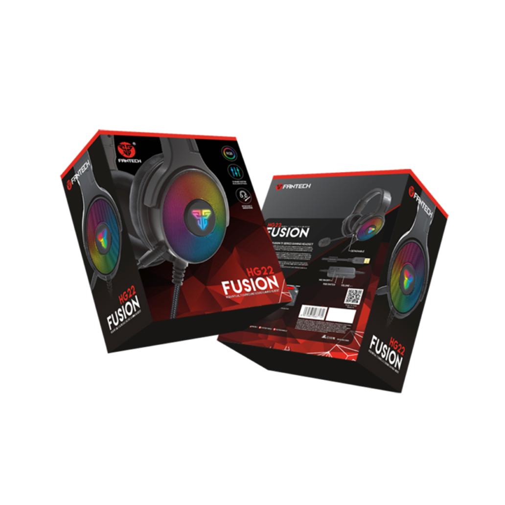 Headset Gaming Fantech Fusion 7.1 Surround RGB