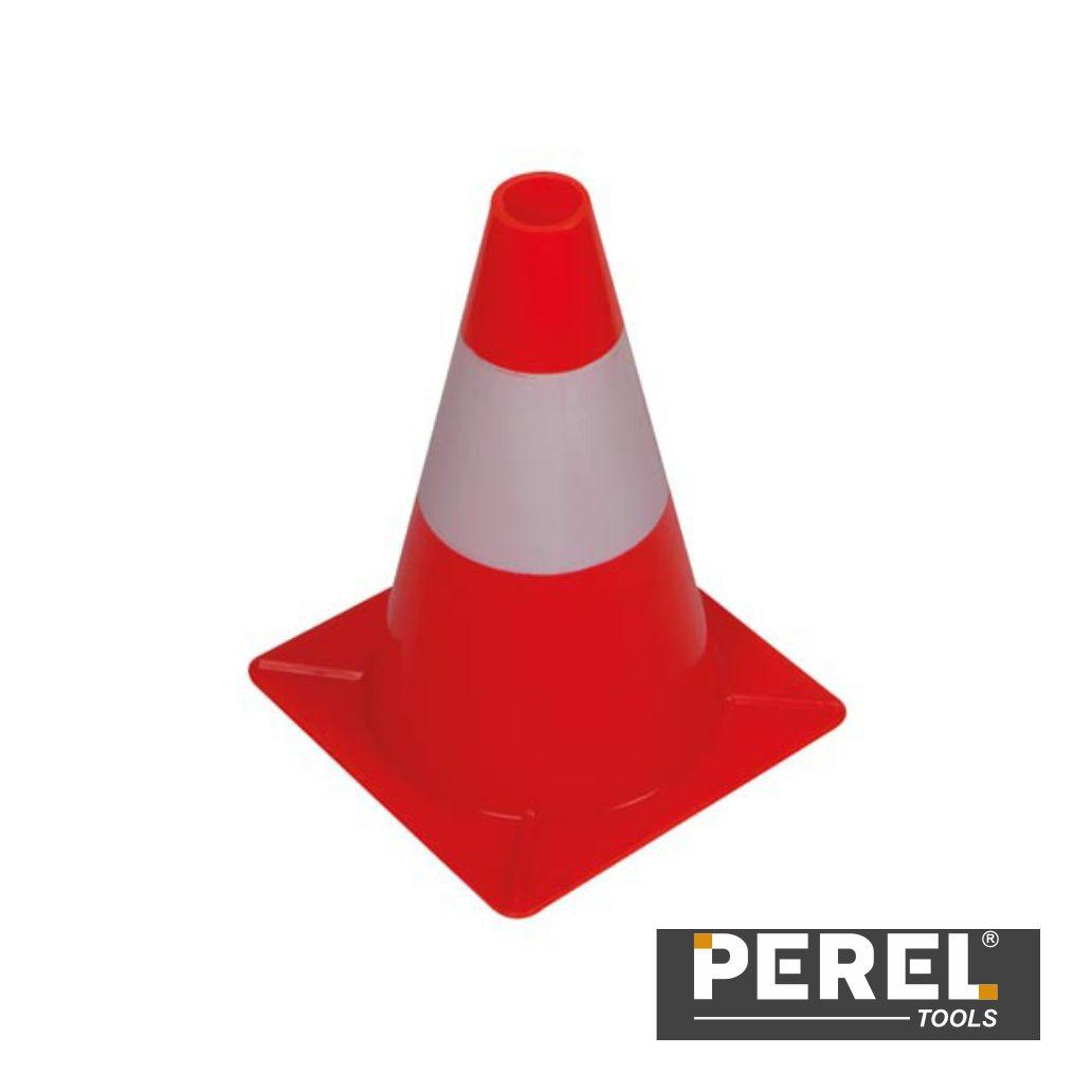 Cone De Sinalização Vermelho/Branco - 30 Cm - PEREL