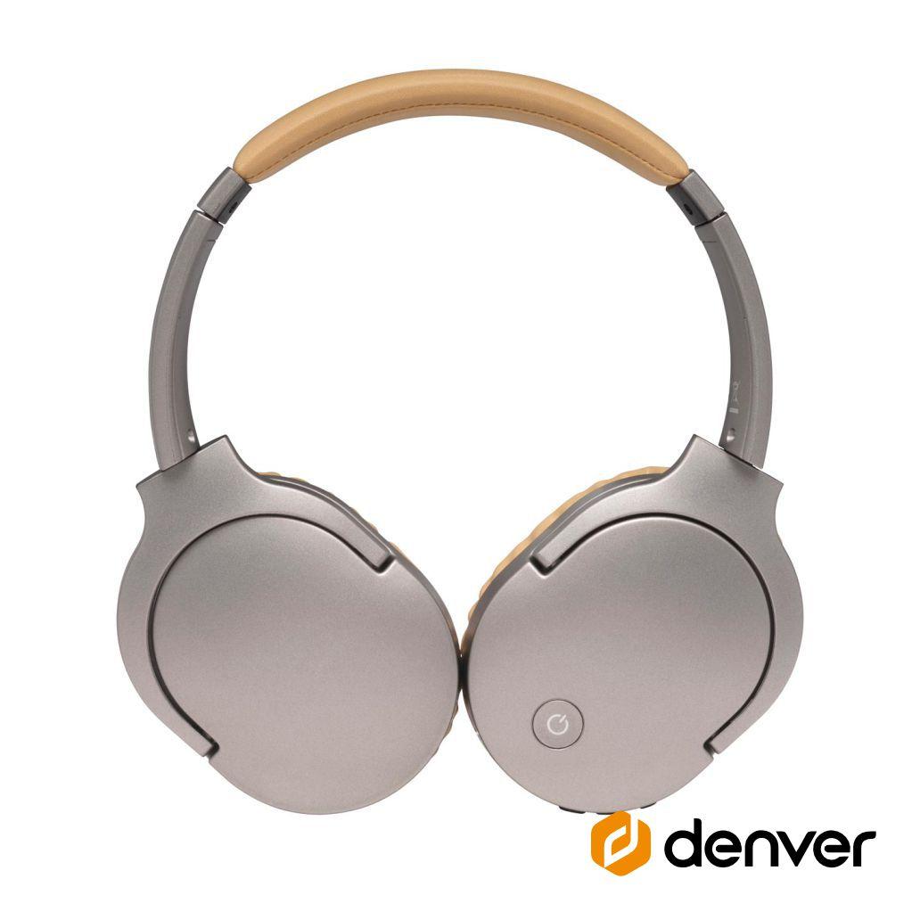 Auscultadores Bluetooth S/ Fios Prateados Denver