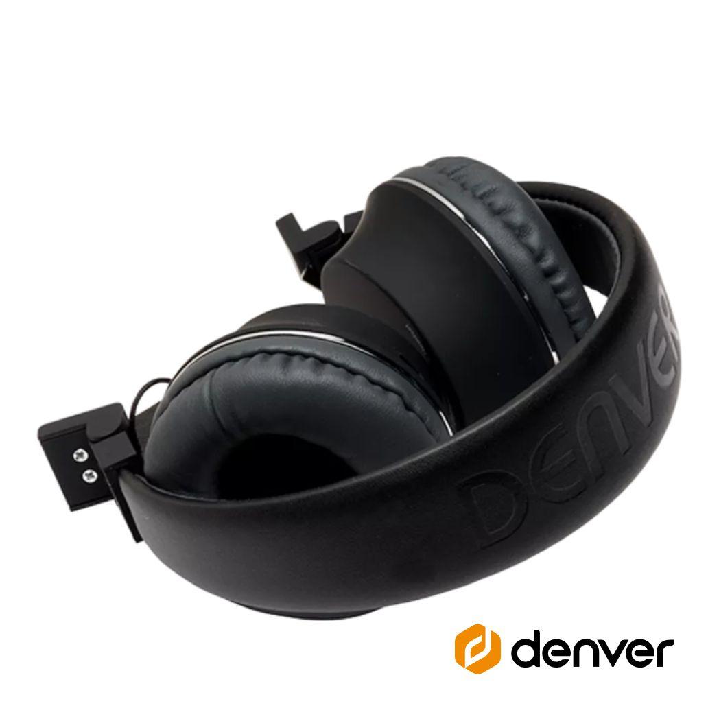 Auscultadores Bluetooth S/ Fios Preto Denver