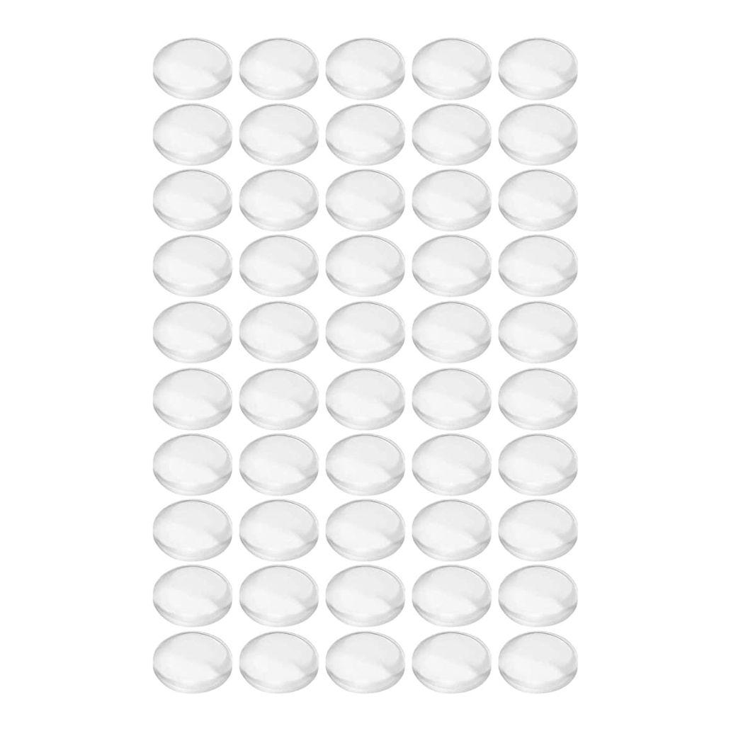 Batentes Adesivos de Silicone Transparentes 10mm 50x