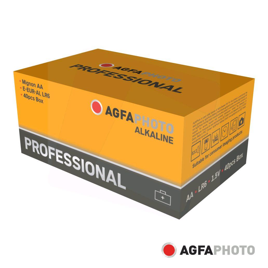 Pilha Alcalina AA 1.5V 40x Industrial AGFAPHOTO