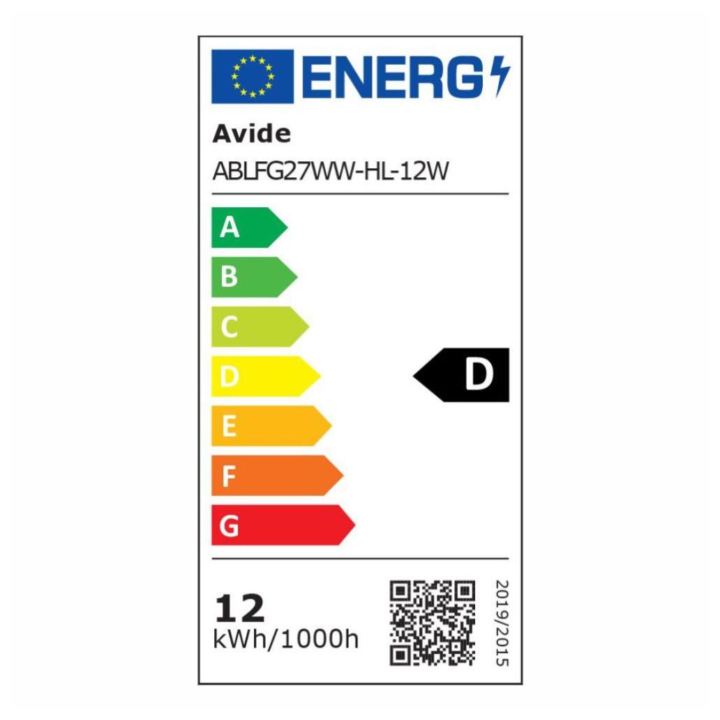Lâmpada LED E27 Globo Filamento 12W 230V 2700K 1510lm AVIDE