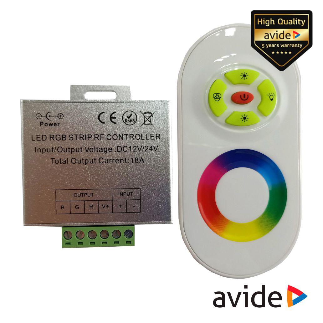 Controlador P/ Fita LEDS RGB 12V C/ Comando Touch AVIDE