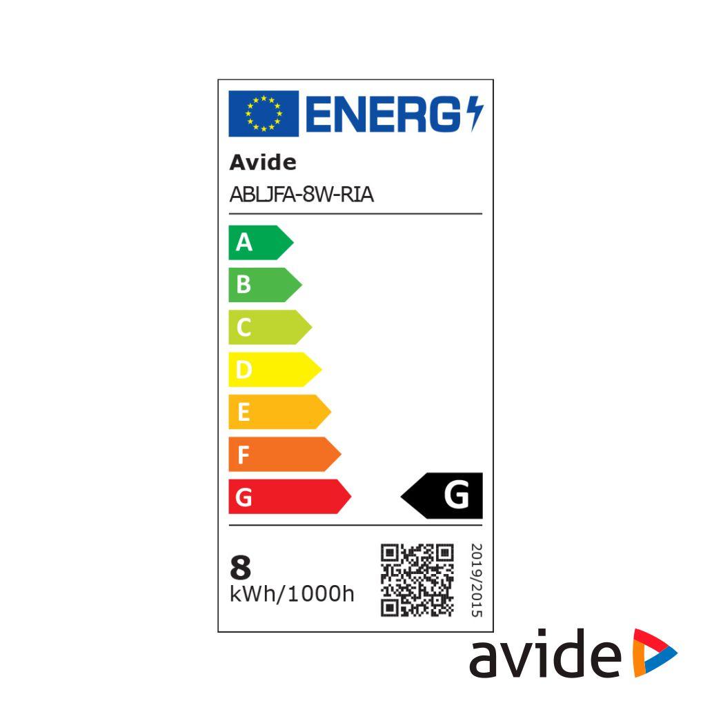 Lâmpada E27 8W 230V Filamento 2400K 500lm Amber AVIDE