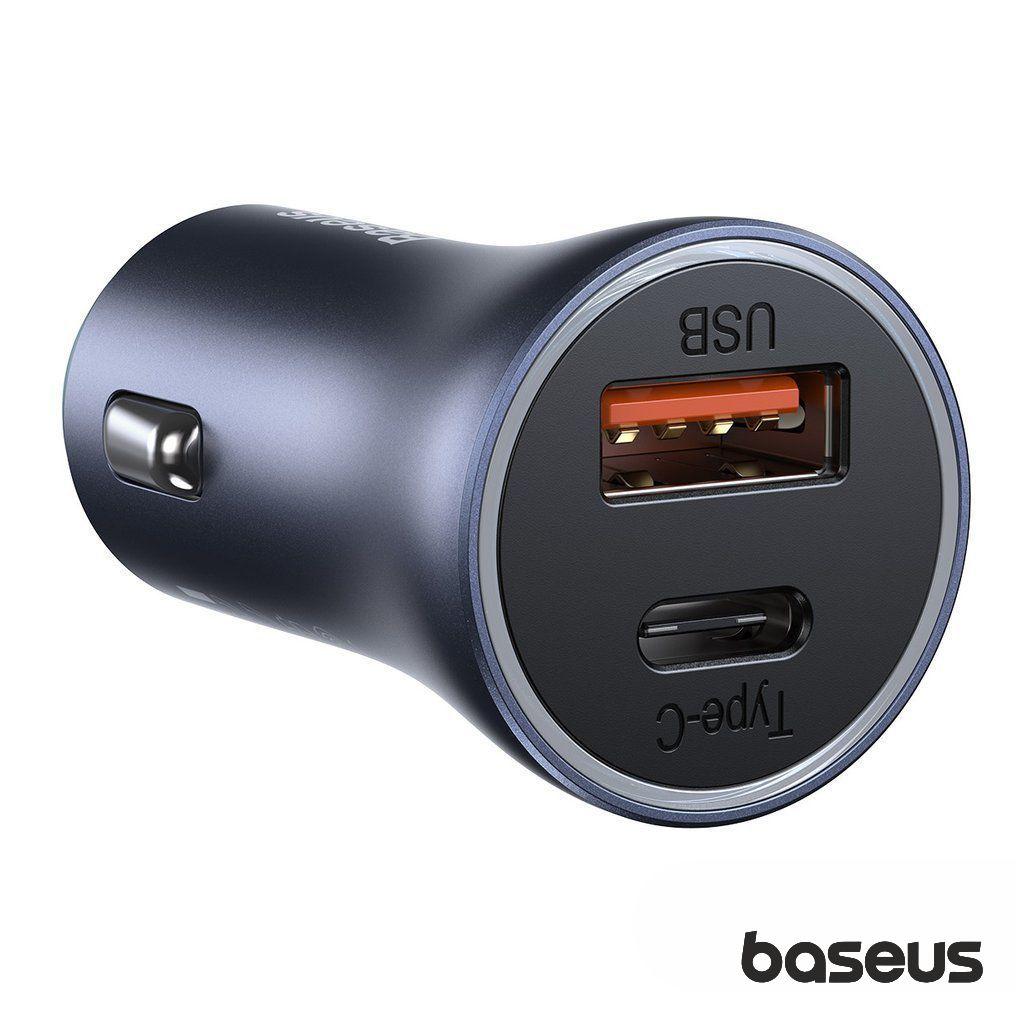 Adaptador Isqueiro USB-A PD 3.0 / USB-C 40W BASEUS