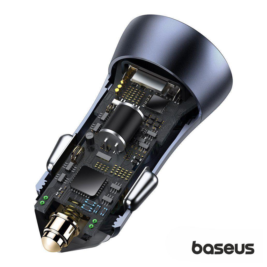 Adaptador Isqueiro USB-A PD 3.0 / USB-C 40W BASEUS