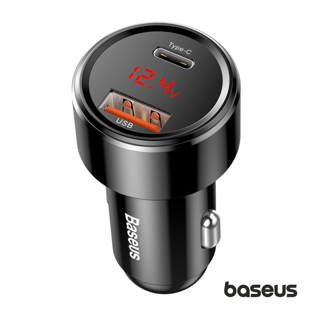 Adaptador Isqueiro PPS USB-A 3.0 / USB-C PD 4.0 BASEUS