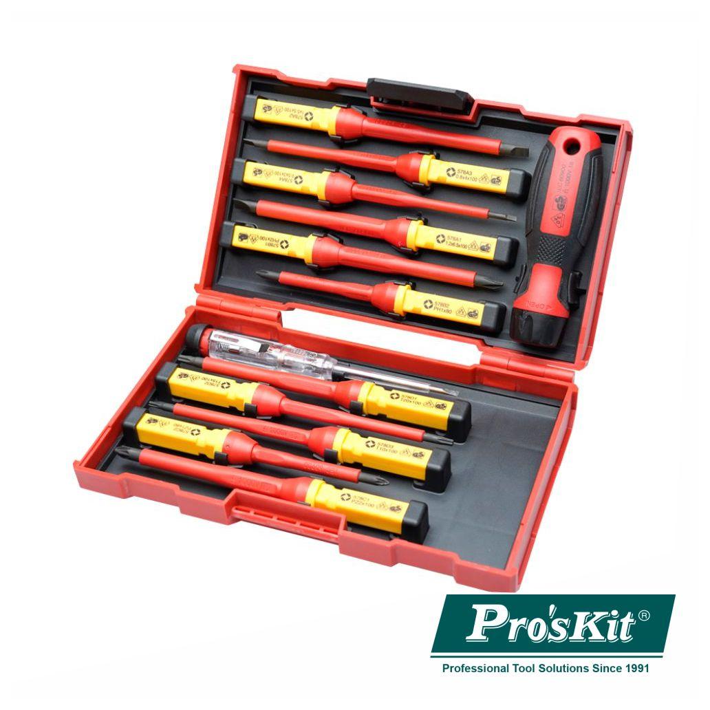 Conjunto De 13 Chaves Fendas / Philips / Pozidriv PROSKIT