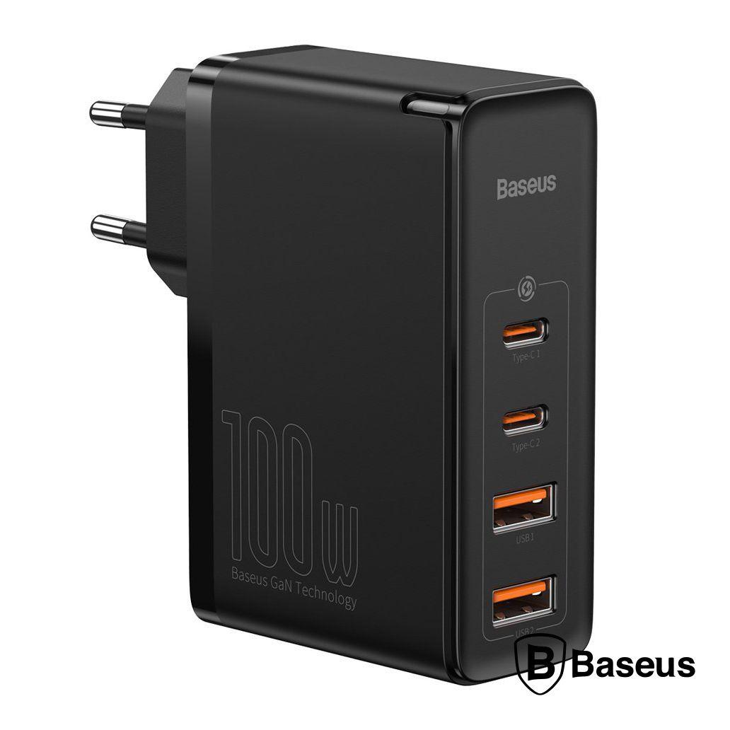 Alimentador Comutado 2 USB-C PD / 2 USB-A 100W GaN2 BASEUS