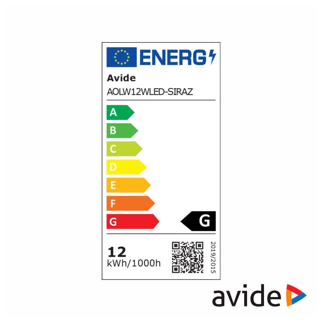 Candeeiro Parede LED 12W 4000K 462lm IP54 AVIDE