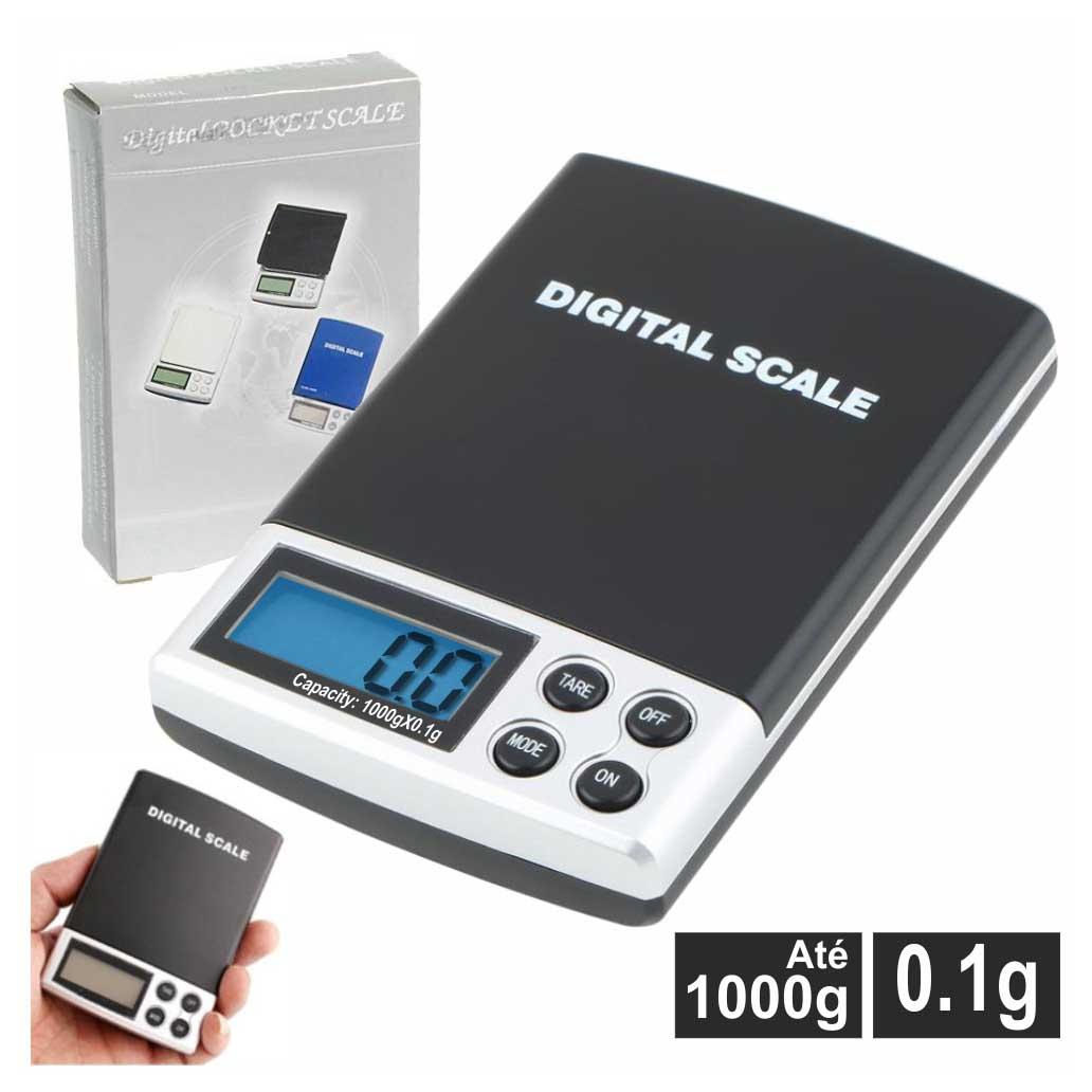 Balança Digital Mini 0.1 / 1000gr 40kg