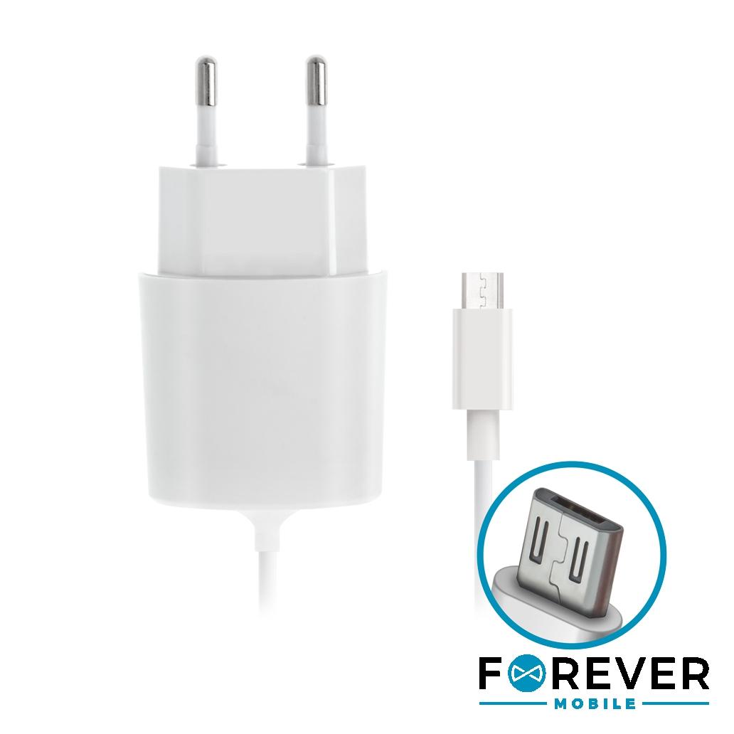 Alimentador Comutado Micro USB 2.1A Branco FOREVER