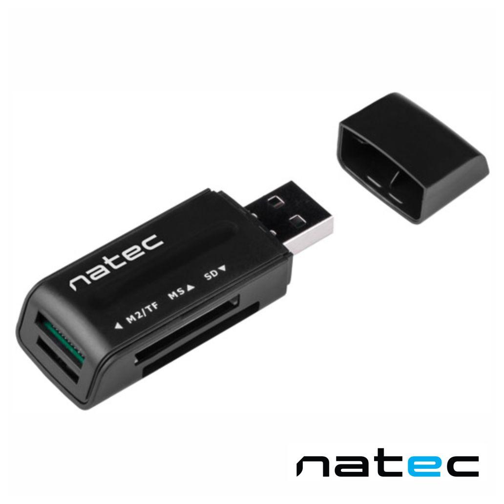 Leitor Cartões de Memória USB2.0 SD/MicroSD/MMC/MS NATEC