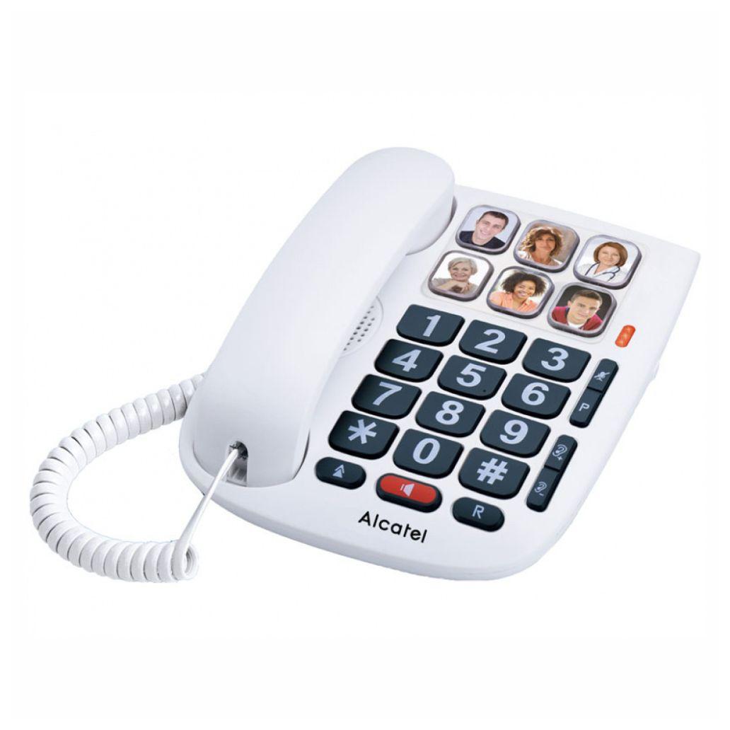 Telefone Teclas Grandes Branco Alcatel