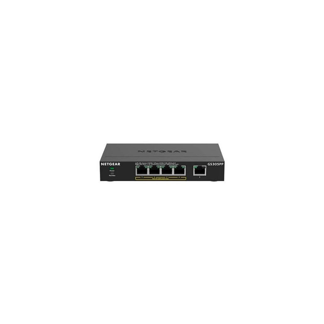 Hub Switch 5 Portas 10/100/1000 Netgear Gs305Pp-100Pe